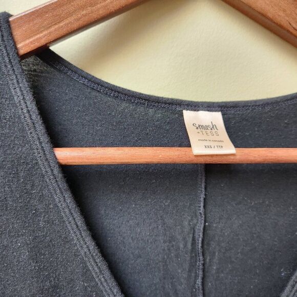 Smash + Tess black long sleeve romper / xxs - Picture 4 of 5